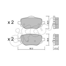 Cıfam Arka Fren Balatası Otomatik El Freni Corsa F-c4-208-2008-ds3 822-1323-0 1643574280 1680301680