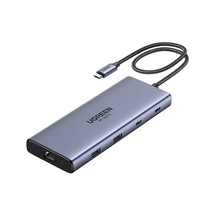 Hub Ugreen 10-en-1 Usb-c 2hdmı 4k60hz 2usb-c3.2 Usb-a3.2 Usb-a3.0 Rj45 Sd Tf Pd100w