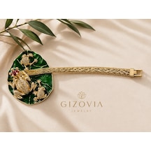 Gizovia Gold Renk Çok Sıralı Zincir Detaylı Kadın Bileklik Altın
