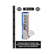 Premium Eğlence Ürünü Oyun Gereci Evcil Hayvan Maviş-350/m Naylon Tüy Top 6lı Beyaz