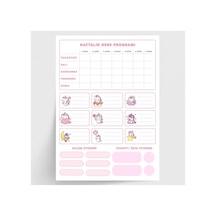 Bimotif Figürlü İsimlik, Ders Programı, Kalem Ve Eşya Sticker Seti, Pembe 10 Sayfa