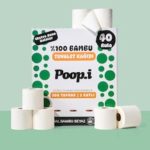 %100 Bambu "extra Uzun Rulo" 40 Tuvalet Kağıdı Naked Doğal Beyaz