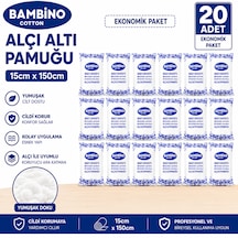 Bambino Alçı Altı Pamuğu 15 Cm 150 Cm 20 Adet