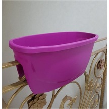 Balkon Saksısı 15,5 Lt 2 Adet Bordo Renk Zümrüt Saksı Çiçek Saksısı Plastik Saksı Bordo Diğer