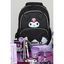 X Dekomus Lisanslı Kuromi Dark Delight Collection Full Kırtasiye Seti Okul Ve Kalem Çantası,beslenme Kabı,matara Altın