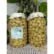 Aydın Yöresi Domat Cinsi Sofralık Tatlandırılmış Kırma Yeşil Zeytin 4 Kg