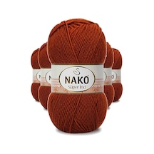 5 Adet Süper İnci El Örgü İpi 100 gr Kiremit 6679