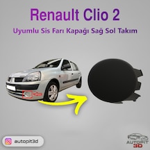 Renault Clio 2 2001-2006 Uyumlu Sis Farı Kapağı Sağ Sol Takım Sis Farı Kapağı