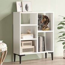 Baily Kitaplık Raf Ayaklı 88cm Beyaz Baı1-w Beyaz