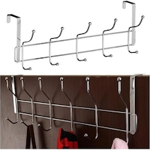 12'l Metal Kapı Arkası Askı, Amerikan Kapı Arkası Askılık, Banyo, Mutfak, Yatak Odası İçin Krom Askı 2 Adet