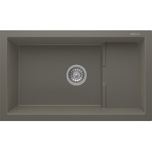 Real Stone P017 Tek Gözlü Granit Eviye Gri 77 x 46 CM