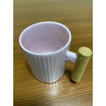Woody Ahşap Saplı Koyu Pembe Kupa 605456 001