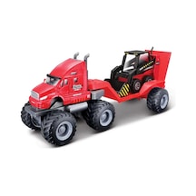 Maisto Builder Zone Taşıyıcı Tır Seti - Kırmızı Tır Çok Renkli