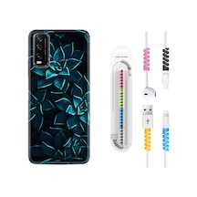 Vivo Y11S Kılıf Kablo Koruyuculu Mistik Çiçekler 1650