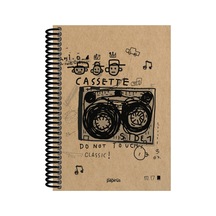Papirüs Kraft Sert Kapak Defter 100yp 17x24cm Çizgili Standart