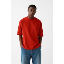 Düz Unisex Tshırt 3q3 Kirmizi