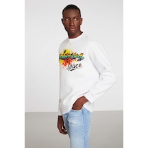 Gravıty Galaktıcos Comfort Beyaz Sweatshirt