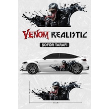 Venom Realıstıc Yan Gövde Kaplama Sticker Şoför - 825574607