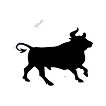Boğa Öküz Sticker Yapıştırma 15Cm