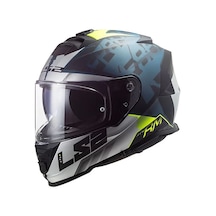 Ls2 Storm Sprınter Kask Mat Siyah Gri Cobalt