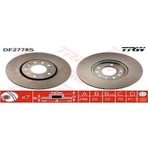 TRW DF2778S FREN DİSKİ ÖN VECTRA B 95- CALIBRA 90- / 900 93- 9-3