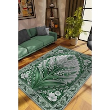 Homshtag Art Deco Müge Vintage Halı Görünümlü Dijital Baskı Renkli Halı Rustik Çiçekli Halı Çok Renkli