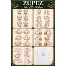 Unicorn Bulut Lunaparkı 6 Lı Fiziksel Dtf Transfer Sayfa Seti 36 Ayrı Kompozisyon - 930978556
