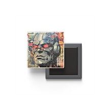 Darkseid - Baskılı Buzdolap Magneti Kare - 9x9 Cm