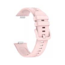 Forzacase Huawei Fit 3 İle Uyumlu Tokalı Silikon Kordon Kayış - Fc635 Açık Pembe