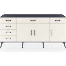 Arges Konsol 2 Raflı 6 Çekmeceli 3 Kapaklı 176x30x83 Antrasit-aytaşı/aytaşı Aytaşı/aytaşı