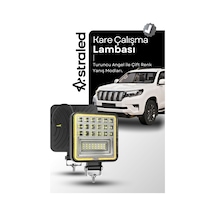 126w 12-24 Volt Kare Sis Farı Drl Sarı Oto Çalışma Lambası Atv Kamyon Tır Traktör Offroad