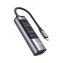 5in1 3 Adet Usb 3.0/1 Adet 100w Type-c Ve 1 Adet 4k 30hz Hdmı Çıkışlı Hub Dönüştürücü
