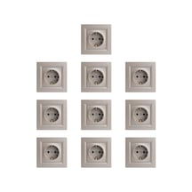 Schneider Electric Asfora Plus Serisi Bronz Topraklı Priz 10 Lu P