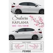Sakura Kiraz Çiçeği Kaplama - Yan Gövde Kaplama Seti Pembe - 864812131