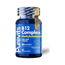 Purevits Vitamin B12 Complex - Folic Acid Biotin 30 Adet Dilaltı Tablet