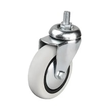 352 - 75x25 Mm Pvc Makaralı Vidalı Teker 4 Adet Galveniz