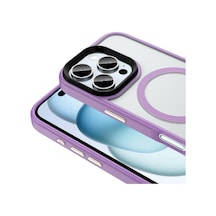 Apple Uyumlu iPhone 16 Pro Max Kılıf Mat Arka Yüzey Wireless Şarj Özellikli Klfs Flet Magsafe Kapak-siyah Siyah