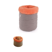 Modern Kedi Ve Köpek Mağara Yatağı, 80x60x3 Cm, Sakinleştirici Ve Konforlu, Serin Mat Kılıfı İle Şeftali