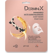 Derminix Aktif Karbon & Zencefil Arındırıcı Kağıt Yüz Maskesi
