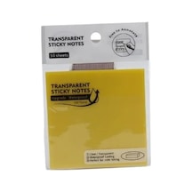 Nasadan Şeffaf Yapışkanlı Kare Postit Pastel Sarı 25 Yaprak