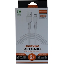 Megatech Chc65 3.0a 1mt Lightning Beyaz Şarj Kablosu
