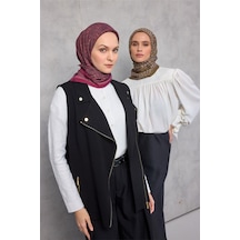 Silk Home Viskon Velora Eşarp Dört Mevsim Yonca Desen Magenta 90x90 Çok Renkli