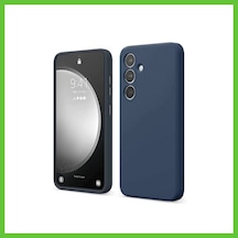 Bezos Galaxy Uyumlu S24 Fe Kılıf First Silikon - Lacivert Dmc