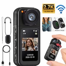 2.7k Ultra Hd Mini Aksiyon Kamera Manyetik Tasarım Döner Lens Wi-fi Uygulama Destekli