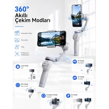 Mey İthalat 3 Eksen Telefon Sabitleyici Canlı Yayın Vlog Mobil Video Çekimi İçin Profesyonel Gimbal Çok Renkli
