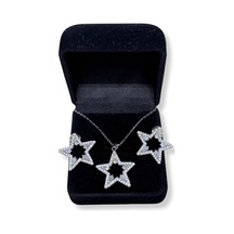 Oya Silver Beyaz Zirkon Taşlı İri Yıldız Gümüş Set&takım