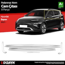S-dizayn Hyundai Bayon Krom Cam Çıtası 8 Prç. 2021-2024