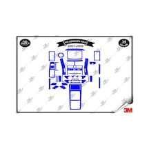 Volkswagen Polo 2001-2009 Torpido Konsol Trim Göğüs Maun Kaplama Set 35 Parça Mavi