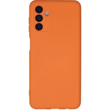 Samsung Samsung Uyumlu Galaxy A04s Kılıf Nano İçi Kadife Silikon - Turuncu