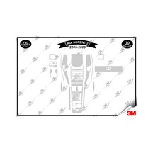 Kıa Sorento 2005-2006 Torpido Konsol Trim Göğüs Maun Kaplama Set 30 Parça Gümüş Renk